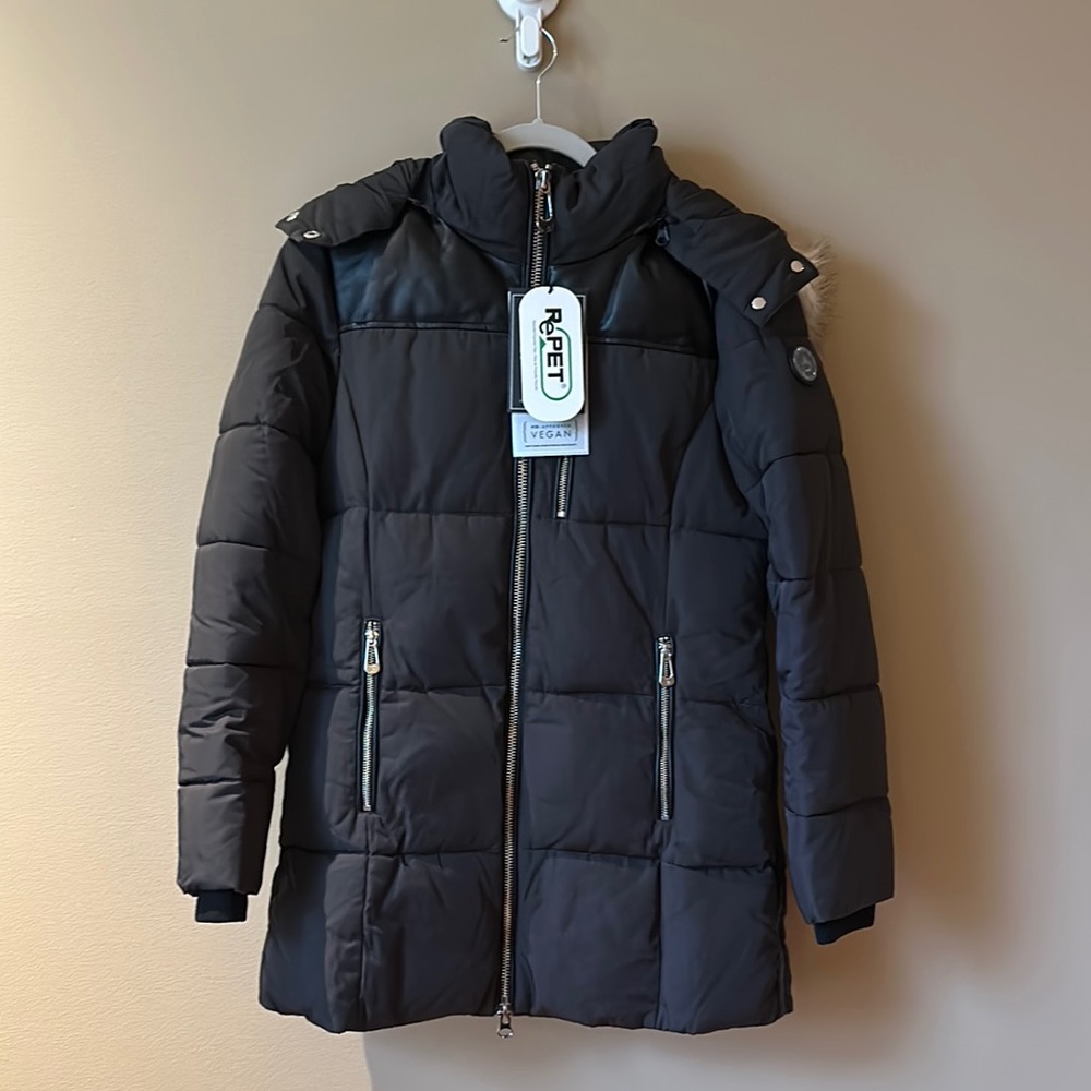 Noize Rebel Vegan Black Puffer Coat